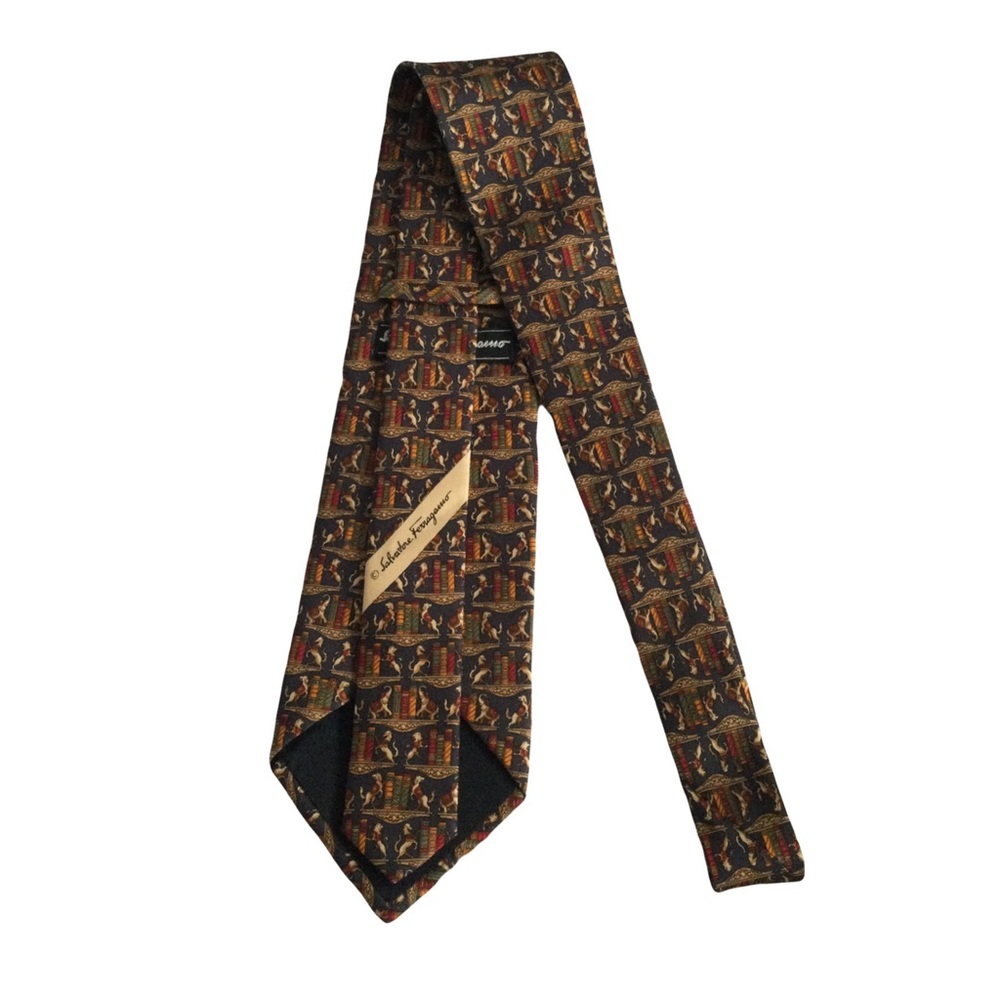 Salvatore Ferragamo Silk Tie NWOT - Picture 6 of 9